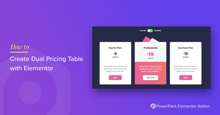 Dual Pricing Elementor